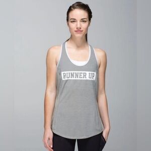 lululemon athletica Gray "Runner Up" Racerback Tank